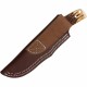 Couteau Browning Buckmark Hunter Bone Lame Acier 8Cr13MoV Manche Os Etui CUir BR0509B - Livraison Gratuite