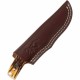 Couteau Browning Buckmark Hunter Bone Lame Acier 8Cr13MoV Manche Os Etui CUir BR0509B - Livraison Gratuite