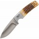 Couteau Browning Buckmark Hunter Bone Lame Acier 8Cr13MoV Manche Os Etui CUir BR0509B - Livraison Gratuite