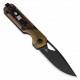 Couteau Kizer Cutlery Mini Militaw PEI Manche Ultem/G-Mascus Lame Acier Nitro-V Linerlock Clip KIV3634SA1 - Livraison Gratuite