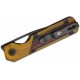 Couteau Kizer Cutlery Mini Militaw PEI Manche Ultem/G-Mascus Lame Acier Nitro-V Linerlock Clip KIV3634SA1 - Livraison Gratuite