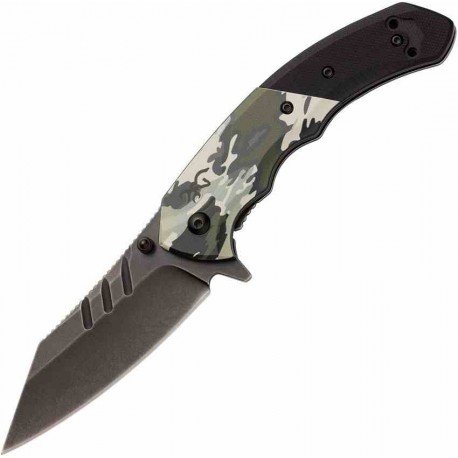 Couteau Tactical Browning OVIX Camo A/O Lame Tanto Acier D2 Manche G10/Alu Frame Lock Clip BR0467 - Livraison Gratuite