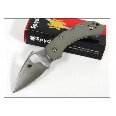 Couteau SPYDERCO G10 DRAGONFLY SC28GPFG - SPYDERCO G-10 DRAGONFLY Plain Folding Knife C28GPFG VG10 JAPAN 