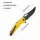 Couteau Kubey Phemius Yellow Manche G10 Lame Acier 14C28N Blk IKBS Linerlock Clip KUB149E - Livraison Gratuite