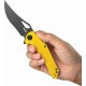 Couteau Kubey Phemius Yellow Manche G10 Lame Acier 14C28N Blk IKBS Linerlock Clip KUB149E - Livraison Gratuite
