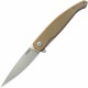 Couteau Kubey MOS Hydra Tan Manche G-10 Lame Acier 14C28N SW IKBS Linerlock Clip KUB361C - Livraison Gratuite