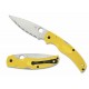 Couteau Spyderco Native Chief Salt Yellow Lame Acier CPM-MagnaCut Serr Manche FRN Lockback USA SC244SYL - Livraison Gratuite
