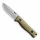 Couteau Reiff Knives F3 Daily Carry Lame Acier CPM 3V SW Manche OD Green G10 Etui Cuir USA REKF3D11ODBL - Livraison Gratuite