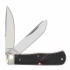 Couteau Marbles Trapper Brown Checker Manche Os 2 Lames Acier Inox Slip Joint Collector Box MR683 - Livraison Gratuite
