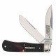 Couteau Marbles Trapper Brown Checker Manche Os 2 Lames Acier Inox Slip Joint Collector Box MR683 - Livraison Gratuite