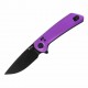 Couteau Reate Knives PL-XF Purple Manche Alu Lame Nitro-V Black Pivot Lock Clip REAPLXFA6 - Livraison Gratuite