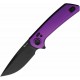 Couteau Reate Knives PL-XF Purple Manche Alu Lame Nitro-V Black Pivot Lock Clip REAPLXFA6 - Livraison Gratuite