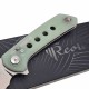 Couteau Reate Knives PL-XF Pivot Lock Jade Manche G10 Lame Acier Nitro-V SW Clip REAPLXF7 - Livraison Gratuite