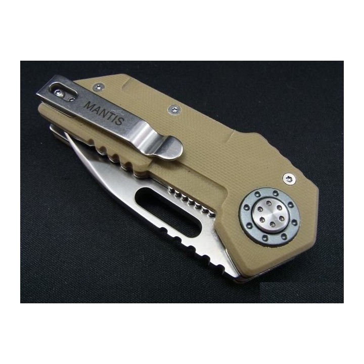 Couteau Mantis Tough Tony. 3 1/2" clos Acier CPM-440V G-10 Handle MANMT9D - Livraison Gratuite