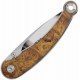 Couteau QSP Dolphin Wood Manche Bois Lame Acier 14C28N IKBS Liner Lock Clip QS161B - Livraison Gratuite