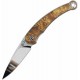 Couteau QSP Dolphin Wood Manche Bois Lame Acier 14C28N IKBS Liner Lock Clip QS161B - Livraison Gratuite