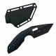 Couteau Tactical Takumitak Muted Black Lame Tanto Acier 3Cr13 Manche & Etui FRN TKF3S06 - Livraison Gratuite