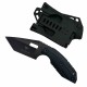 Couteau Tactical Takumitak Muted Black Lame Tanto Acier 3Cr13 Manche & Etui FRN TKF3S06 - Livraison Gratuite