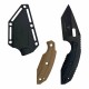 Couteau Tactical Takumitak Muted Black Lame Tanto Acier 3Cr13 Manche & Etui FRN TKF3S06 - Livraison Gratuite