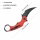 Couteau Kubey Rogue Pikal Karambit Red Manche G10 Lame Acier 14C28N SW IKBS Linerlock Clip KUB298F - Livraison Gratuite