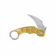 Couteau Kubey Rogue Pikal Karambit Ultem Lame Acier 14C28N IKBS Linerlock Clip KUB298G - Livraison Gratuite