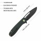 Couteau Kubey Supercell Black Manche Titane Lame Blackwash 14C28N IKBS Linerlock Clip KUB353D - Livraison Gratuite