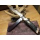 Couteau Rough Ryder Buckshot Bone Trapper Lames Acier 440A Manche Os Slip Joint RR1544 - Livraison Gratuite