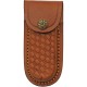 Couteau Damas Manche Turquoise/Os Lame Acier 128 Layers Lock back Etui Cuir DM1362 - Livraison Gratuite