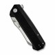 Couteau SENCUT Draxor Black Manche G10 Lame Acier 9Cr18MoV Satin Sheepsfoot IKBS LinerLock Clip S240351 - Livraison Gratuite