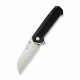 Couteau SENCUT Draxor Black Manche G10 Lame Acier 9Cr18MoV Satin Sheepsfoot IKBS LinerLock Clip S240351 - Livraison Gratuite