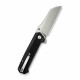 Couteau SENCUT Draxor Black Manche G10 Lame Acier 9Cr18MoV Satin Sheepsfoot IKBS LinerLock Clip S240351 - Livraison Gratuite