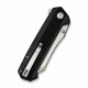 Couteau SENCUT Draxor Black Manche G10 Lame Acier 9Cr18MoV Satin Sheepsfoot IKBS LinerLock Clip S240351 - Livraison Gratuite