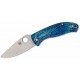 Couteau Spyderco Tenacious Blue Titanium Lame Acier D2 Framelock Clip SC122TIBLD2P - Livraison Gratuite