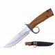 Couteau de Chasse Façon Médiéval S-Tec Lame Acier 440 Manche Bois Étui Nylon STT22042 - Livraison Gratuite