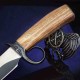 Couteau de Chasse Façon Médiéval S-Tec Lame Acier 440 Manche Bois Étui Nylon STT22042 - Livraison Gratuite