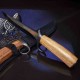 Couteau de Chasse Façon Médiéval S-Tec Lame Acier 440 Manche Bois Étui Nylon STT22042 - Livraison Gratuite