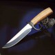 Couteau de Chasse Façon Médiéval S-Tec Lame Acier 440 Manche Bois Étui Nylon STT22042 - Livraison Gratuite