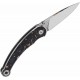 Couteau QSP Dolphin Fibre de Carbone Lame Acier 14C28N IKBS Liner Lock Clip QS161A - Livraison Gratuite 