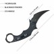 Couteau Kubey Rogue Recurve Karambit Black Lame Acier 14C28N Manche G10 IKBS Clip KUB298B - Livraison Gratuite
