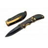 Lot de 3 Couteau Golden Wildlife Series Deer Lame Acier Inox Manche Aluminium Linerlock CN211193DE - Livraison Gratuite