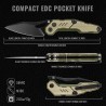 Couteau Hightron SPECTRON Lame Acier M390 Sheepsfoot Manche FRN Axis Lock Clip HTK04KHK - Livraison Gratuite