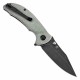 Couteau Tenable Rei Green Lame Acier 14C28N Manche Micarta IKBS Clip Liner Lock T1061A2 - Livraison Gratuite
