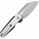 Couteau Tenable Rafe L Black/Ivory Lame Sheepfoot Acier 14C28N Manche G10 Liner Lock Clip T1048A4 - Livraison Gratuite
