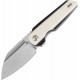 Couteau Tenable Rafe L Black/Ivory Lame Sheepfoot Acier 14C28N Manche G10 Liner Lock Clip T1048A4 - Livraison Gratuite
