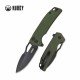 Couteau Kubey RDF Od Green Lame Acier AUS-10 Blk Manche G10 IKBS Button Lock Clip KUB316B - Livraison Gratuite