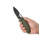 Couteau Kubey RDF Od Green Lame Acier AUS-10 Blk Manche G10 IKBS Button Lock Clip KUB316B - Livraison Gratuite