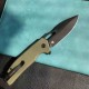 Couteau Kubey RDF Od Green Lame Acier AUS-10 Blk Manche G10 IKBS Button Lock Clip KUB316B - Livraison Gratuite