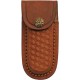 Couteau de Chasse Damas Pliant Lame Damas Manche Corne de Bélier Étui Cuir DM1385 - Livraison Gratuite