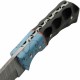 Couteau Skinner Damas Manche Turquoise/Micarta Lame Acier 256 Couches Étui Cuir DM1404TR - Livraison Gratuite