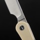 Couteau Daggerr Boris Britva White Lame Rasoir Acier VG-10 Manche G10 Blanc Liner Lock DGR2302WTS - Livraison Gratuite
